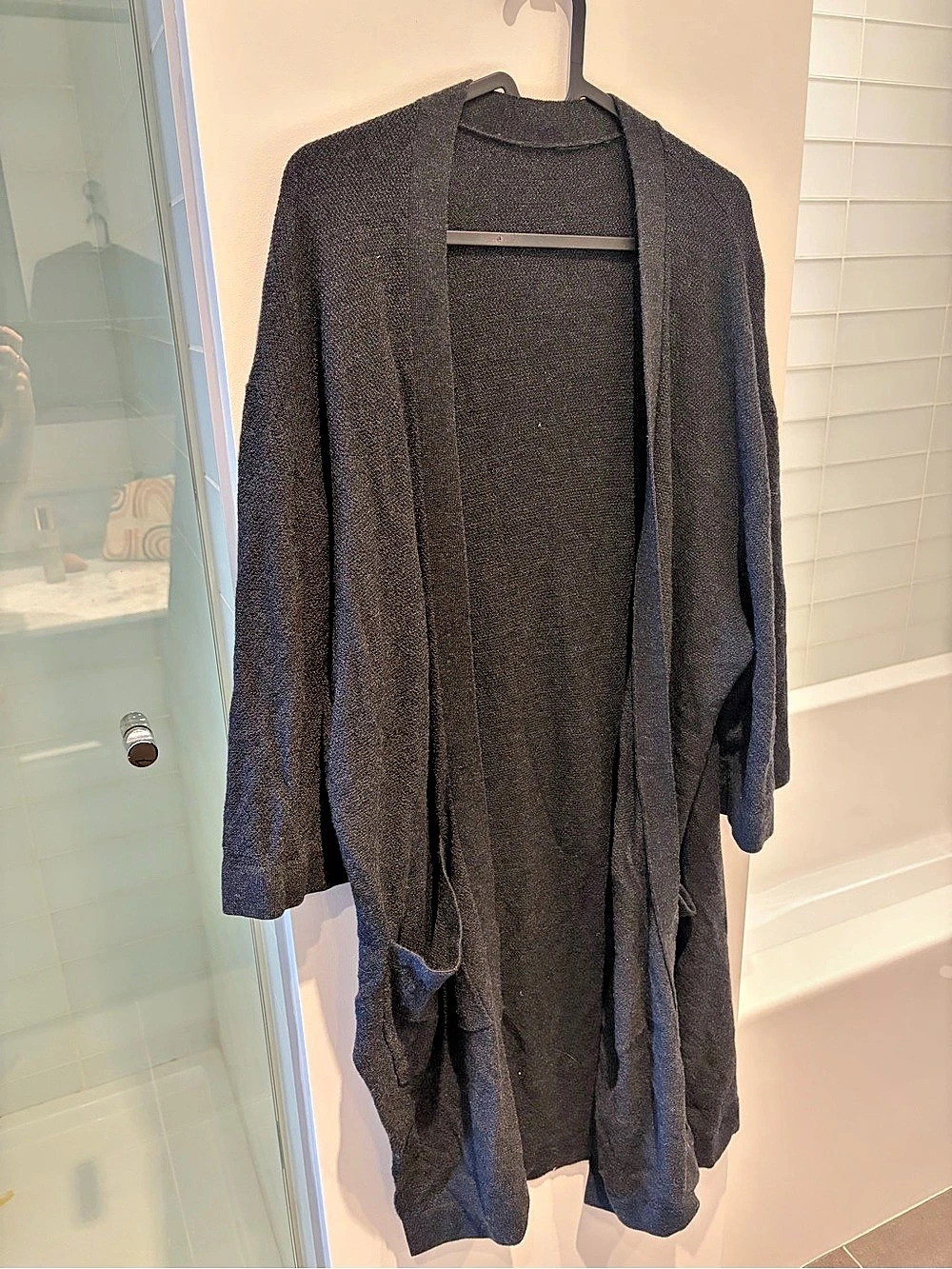 Kit and Ace Oversized Open Front Cardigan in Black XS/S